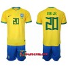 Virallinen Fanipaita + Shortsit Brasilia Vini JR. 20 Kotipelipaita MM-Kisat 2022 - Lasten